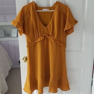 City Vibe Mustard Yellow Dress